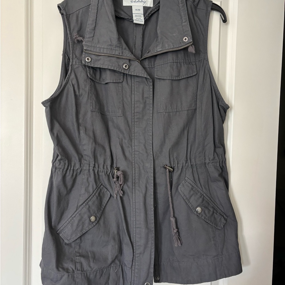 Sebby Charcoal Sleeveless Vest